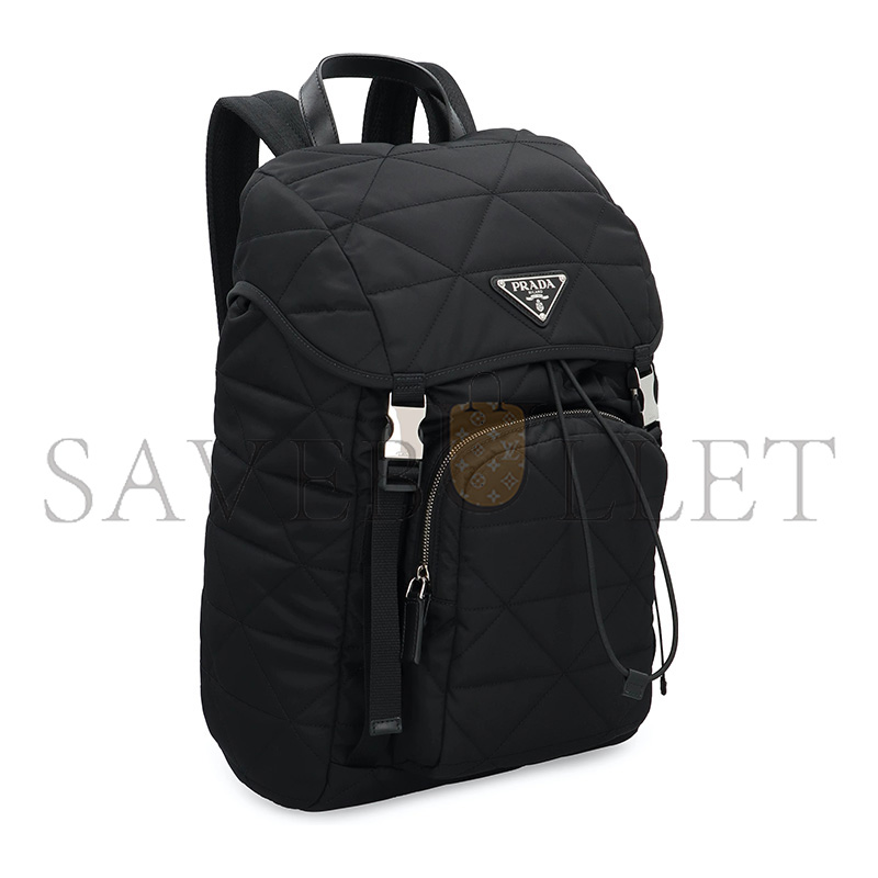 PRADA LOGO DETAIL RE-NYLON BACKPACK 2VZ135 (45*27*17cm)